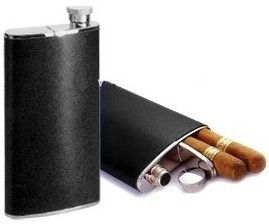 Flask...with Cigar Holder